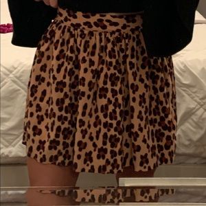 Kids cheetah print corduroy skirt